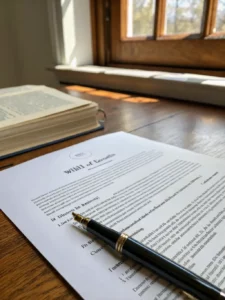 A split image showing a document in its original language on one side and its perfectly translated version on the other, emphasizing accuracy.